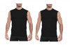 Set 2 topuri de compresie pentru barbati HovSiyla, maiou sport, negru, XL - OUTLET