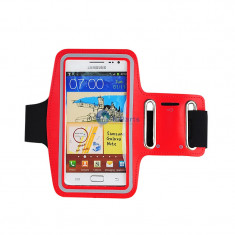 Husa Armband pentru Telefon 6 inci, Dimensiuni interioare 155 x 75 mm, Rosie