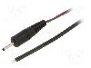 Cablu alimentare DC, cabluri, DC 2,35/0,7 mufa, negru, 1,5m, WEST POL - P07-TT-T035-150BK