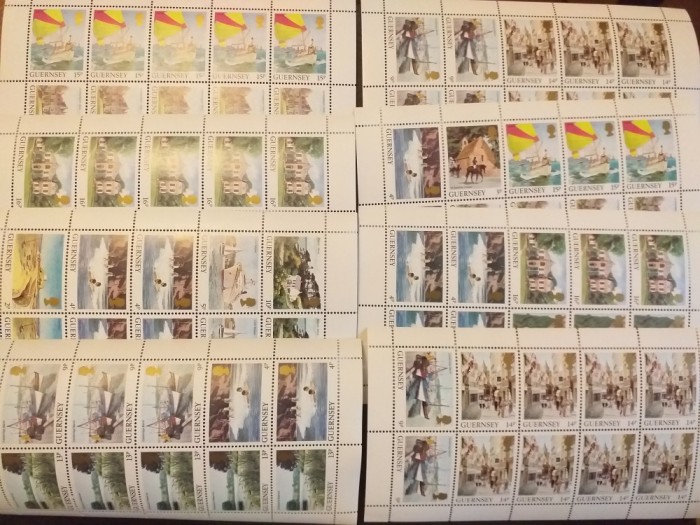 Timbre Guernsey, 8 blocuri MNH