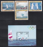 Mauritania 1984 - Medaliați cu aur- Navigație la J. O. Los Angeles, Serie NDT + Colita DE LUX NDT + 4 Colite DE LUX NDT(Cotă 35 EURO), PA, 4 POZE, MNH