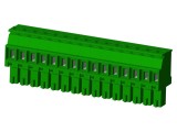 Conector regletă de conexiuni deconectabilă 15 pini mufă mamă AMPHENOL ANYTEK TS 8A verde