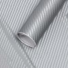 Folie colantare auto Carbon 3D - Argintiu (3m x 1,27m), Oem