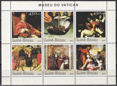Guineea Bissau 2003 - Mari muzee ale lumiii &amp;ndash; Muzeul din Vatican, Bloc, MNH foto