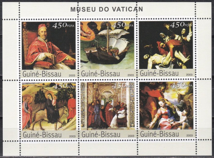 Guineea Bissau 2003 - Mari muzee ale lumiii &ndash; Muzeul din Vatican, Bloc, MNH