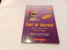 INFORMATICA CAIET DE LABORATOR CLASA A X*A CARMEN MINCA---RF10/2 foto