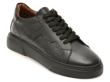 Pantofi sport LOST negri, LST101, din piele naturala