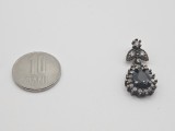 Pandantiv vintage din argint cu cristale #2902