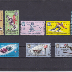 QU AITI STATE IN HADHRAMAUT, GRENOBLE - SERIE COMPLETĂ MNH