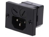 Conector Alimentare AC Soclu Tată 10A 250V IP40