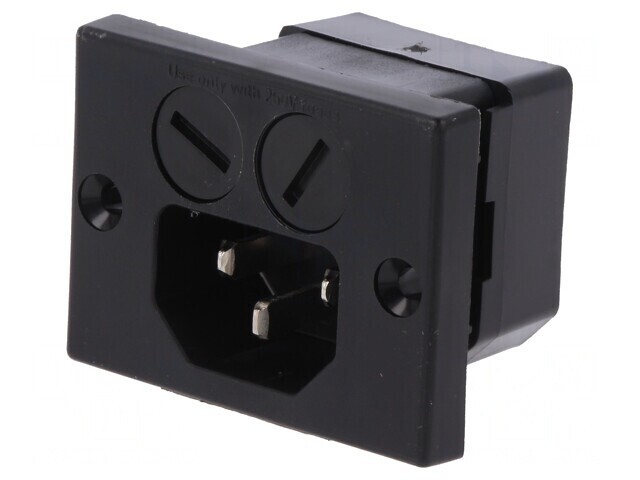 Conector Alimentare AC Soclu Tată 10A 250V IP40