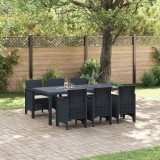 VidaXL Set de dining pentru grădină 7 pcs Antracit 200 x 100 x 73 cm