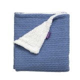 Paturica Lux Sherpa pentru bebelusi 75 x 100 cm blue Clevamama 3483 for Your BabyKids