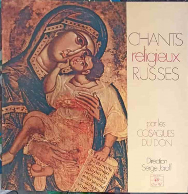 Disc vinil, LP. Chants Religieux Russes-Les Cosaques Du Don* Direction Serge Jaroff foto