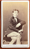 FOTO VECHE PE CARTON TIP CDV DATATA APR.1872,,FERDINAND MULNIER/PERFECTA STARE