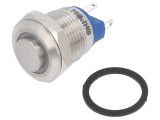 Comutator anti-vandalism verde, IP65, 2A/36V - &Icirc;ntrerupătoare cu buton
