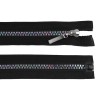 Fermoar plastic detasabil, efect curcubeu, lungime 70 cm, Negru, Crisalida