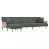 Canapea extensibila in forma de L gri 279x140x70 cm textil