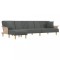Canapea extensibila in forma de L gri 279x140x70 cm textil