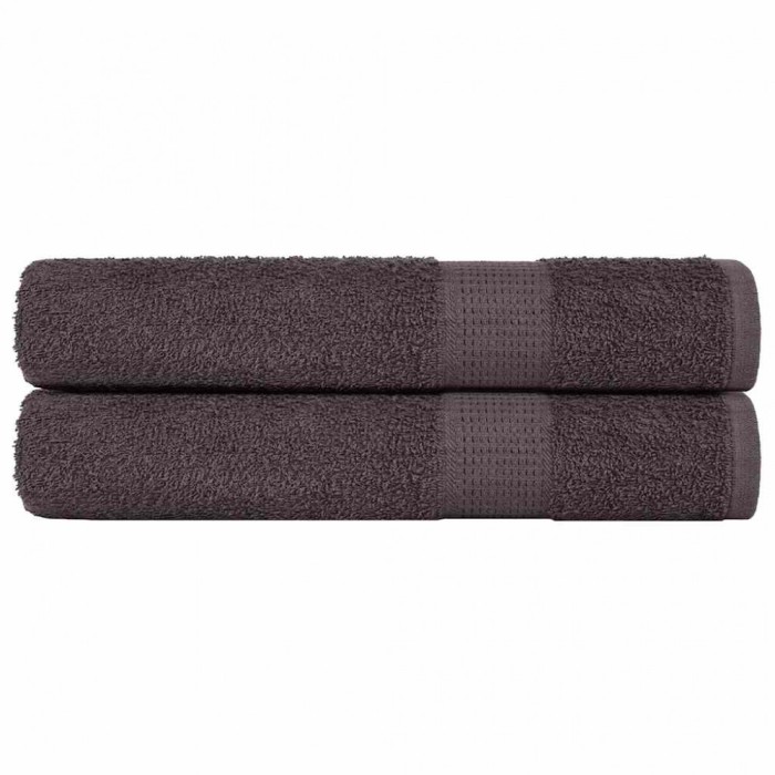 vidaXL Prosoape pentru saună 2 buc Antracit 360 g/m&sup2; 100% bumbac 136693