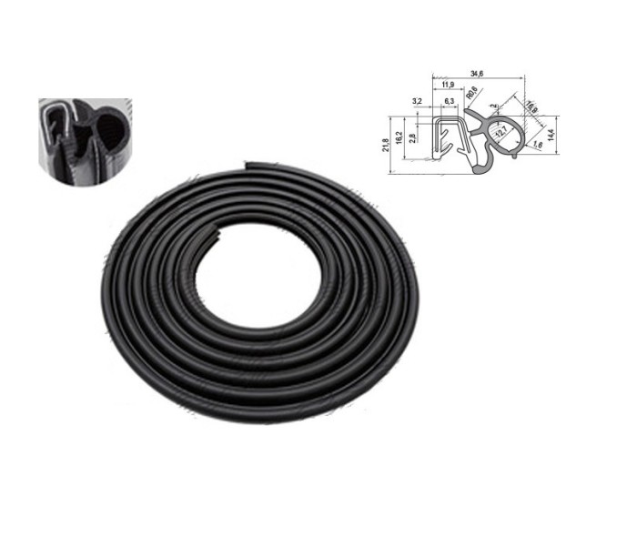 Cheder usa VW TRANSPORTER (T4)/CARAVELLE/MULTIVAN, 07.1990-03.2003 pentru usa fata, T4 1997-1998 usa culisanta; 6 metri per pachet,