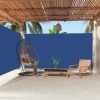 Copertina Laterala Retractabila Gossi Albastru 200x600cm, Poliester, Protectie UV, Vant si Intimitate. Paravan Gradina, Terasa, Balcon.