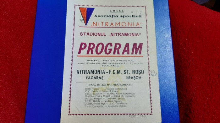 program Nitramonia Fagaras - FCM St. Rosu Brasov