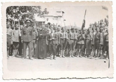 D522 Premilitari pusca preot steag 1936 foto