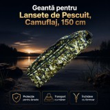 Geantă pentru Lansete de Pescuit, Camuflaj, 150 cm