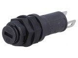 Clemă Siguranțe 10A 5x20mm Panou Neagră 250V