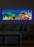 Tablou decorativ cu lumina LED, 3090DACT-13, Canvas, 30 x 90 cm, Multicolor, Shining