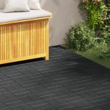 vidaXL Piatra de pași 6 pcs Negru 40,5 x 40,5 x 2 cm Cauciuc 42030072