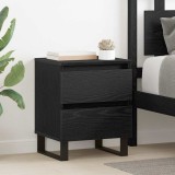 vidaXL Dulap de noapte cu sertar 2 pcs Stejar negru 40 x 35 x 50 cm 881919