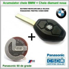 Baterie acumulator + Cheie diamant + emblema BMW E36/46 E38/39 E60/65/66 foto