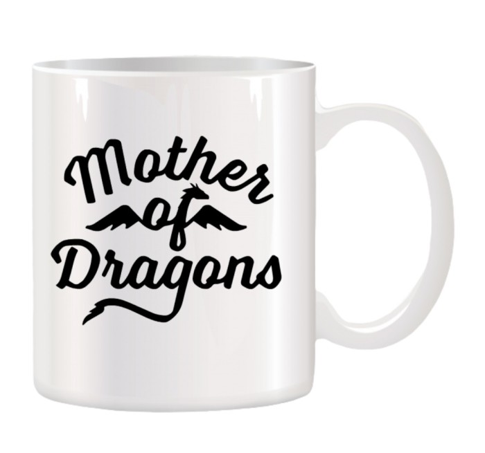 Cana alba ceramica personalizata Mother of Dragons, INOVATIX&reg;. 330ml