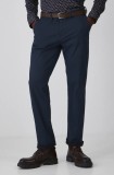 Medicine pantaloni barbati, culoarea albastru marin, cu fason chinos