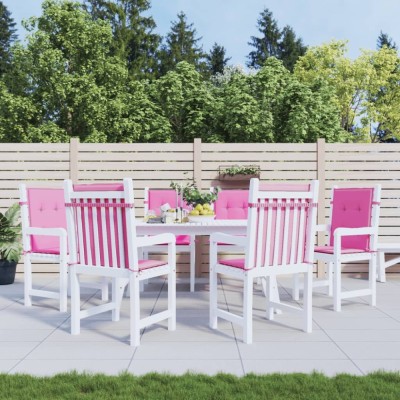 Gossi perne pentru scaune cu spatar mic, 6 buc., roz, textil foto
