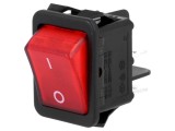 &Icirc;ntrerupător Rocker DPST Roșu ON-OFF 16A/250VAC - CANAL ELECTRONIC