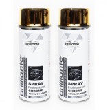 Pachet 2 x Vopsea Spray Brilliante Crom Auriu 400 ml