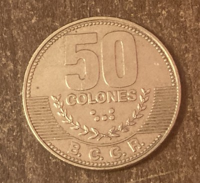 C50 - Moneda foarte veche - Costa Rica - 50 colones - 2012 foto