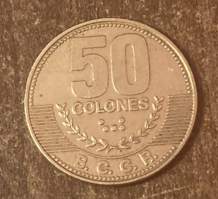 C50 - Moneda foarte veche - Costa Rica - 50 colones - 2012