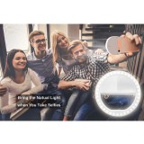 Lampa Selfie Ring Light Mini LED, 36 LED-uri, Lumina Reglabila, Functie Flash, USB, Compatibila Telefon/Laptop