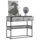 vidaXL Măsuță consolă, gri sonoma, 90x35x80 cm, lemn prelucrat