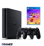 Consola Sony Playstation 4 Slim Ps4 1tb + Doua Controllere + Nba 2k24 PlayStation 4, Second-Hand