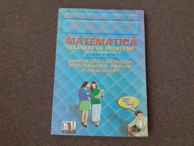 M PANAITOPOL MATEMATICA CULEGERE DE PROBLEME CLASA A XI A MARIA PANAITOPOL foto