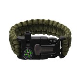 Cumpara ieftin Bratara supravietuire IdeallStore&reg;, Military Surplus, paracord, 26 cm, verde