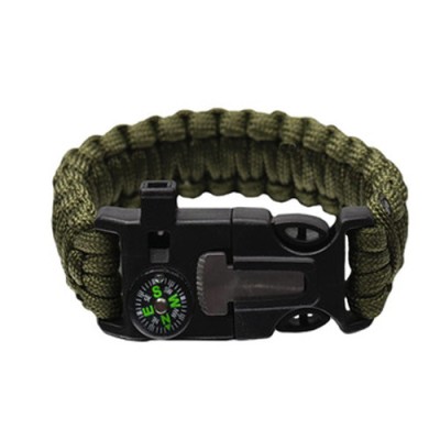 Bratara supravietuire IdeallStore&amp;reg;, Military Surplus, paracord, 26 cm, verde foto