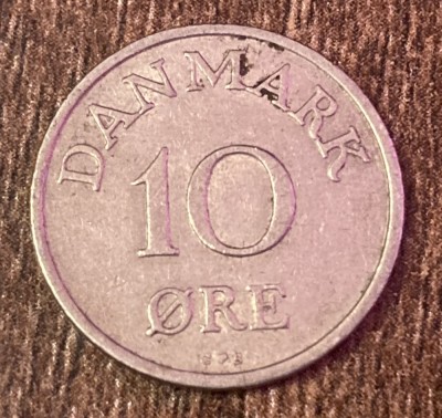 C50 - Moneda foarte veche - Danemarca - 10 ore - 1957 foto