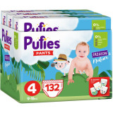 Scutece-chilotel Pufies Pants Fashion&amp;amp;Nature Maxi, Marimea 4, 9-15 kg, 132 buc