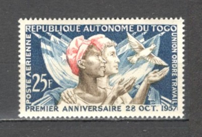 Togo.1957 Posta aeriana-1 an Autonomia ST.262 foto